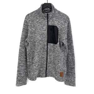 KAVU Full Zip Sweater Jacket Heather Grey M